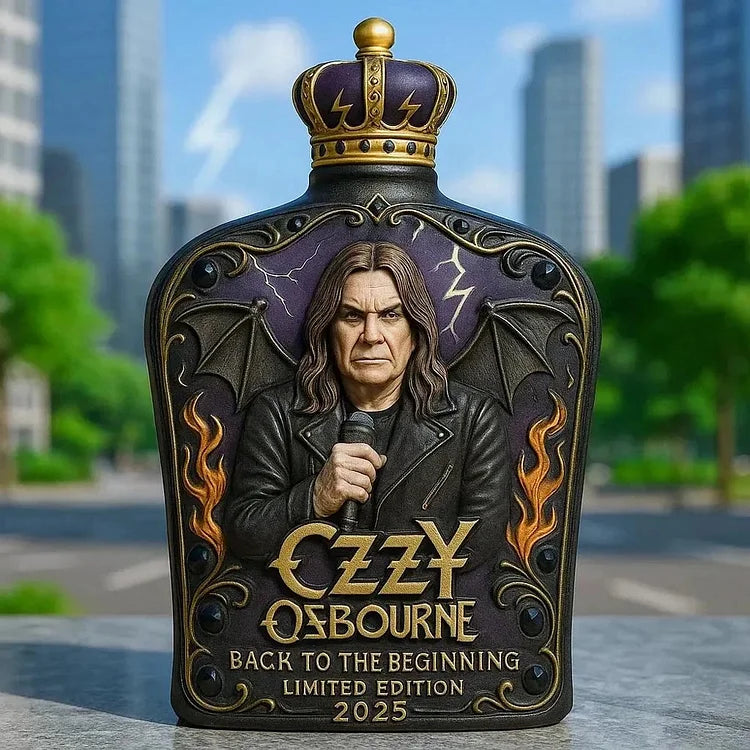 Ozzy Osbourne Dombornyomott Üveg Limitált Kiadású Whiskey Palack-5