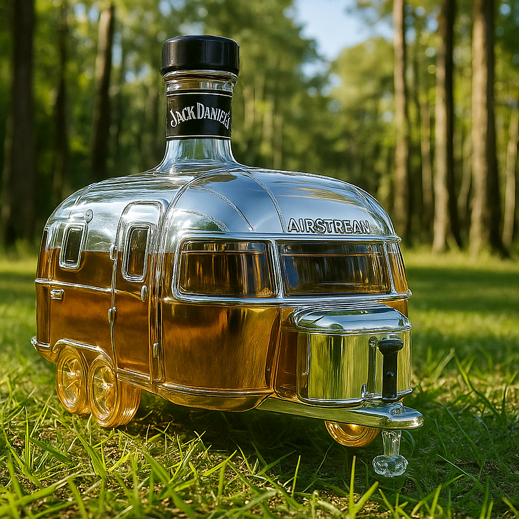 Klasszikus Airstream Utazó RV Whisky Üveg