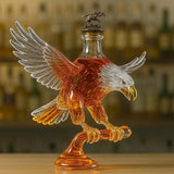 Üveg whiskey palack hófehér sas formájában