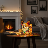 Ragyogó Corgi Figura Lámpa