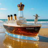 Romantikus hajó alakú whisky üveg