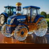 Klasszikus whisky üveg traktor New Holland T7 formájában