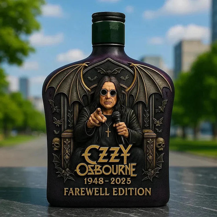Ozzy Osbourne Dombornyomott Üveg Limitált Kiadású Whiskey Palack-5