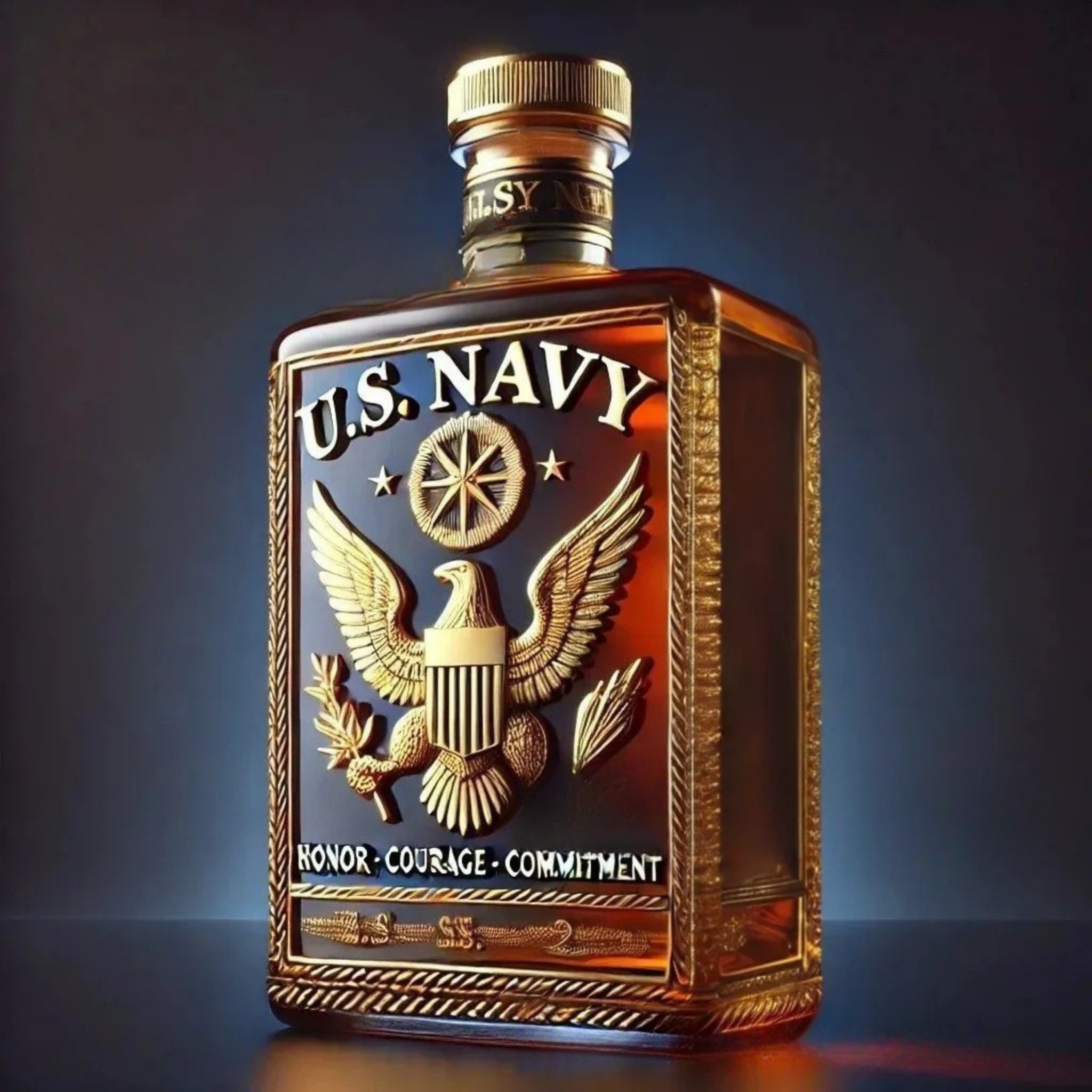Whisky üveg - Az Amerikai Haditengerészet különkiadása